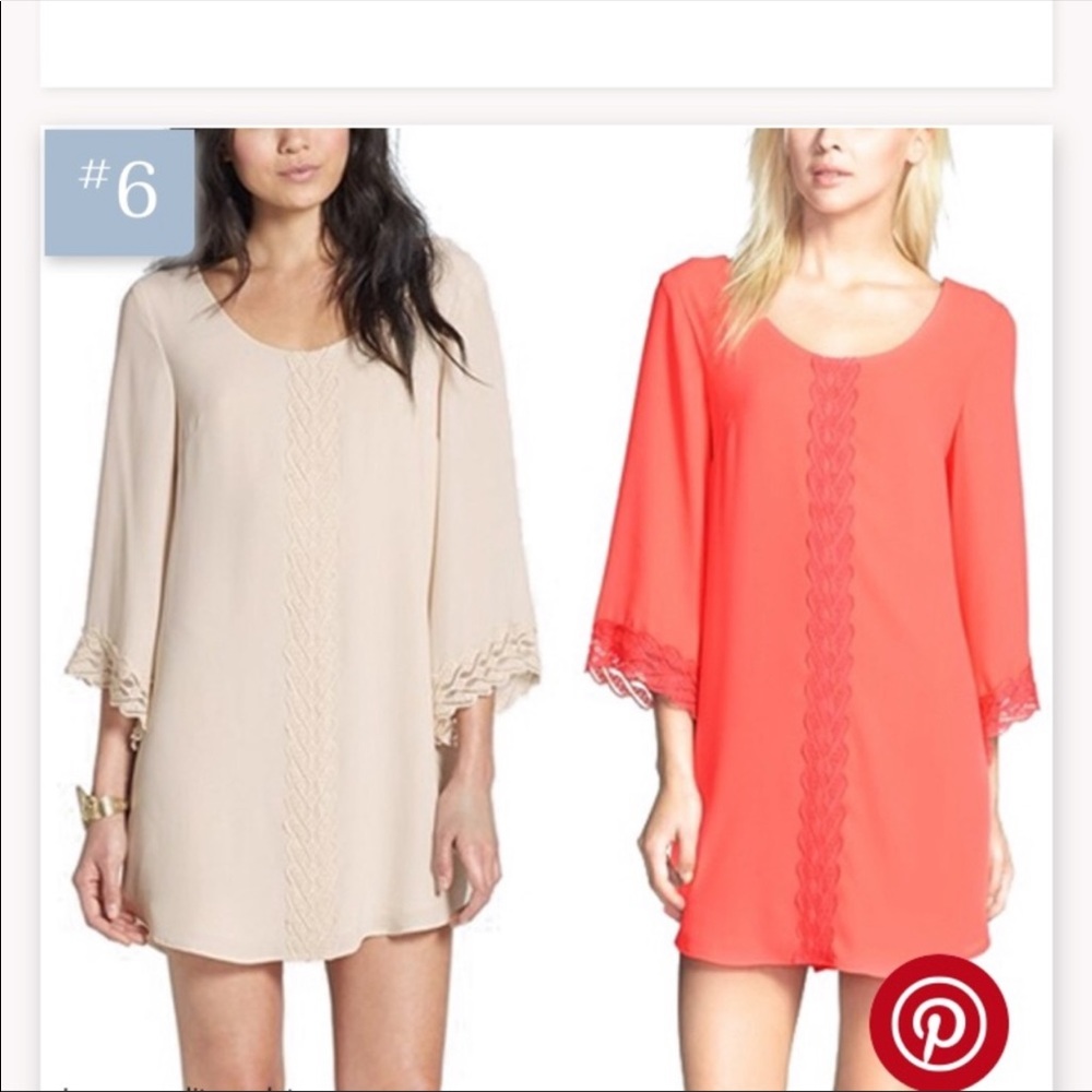 ASTR Coral lace panel dress